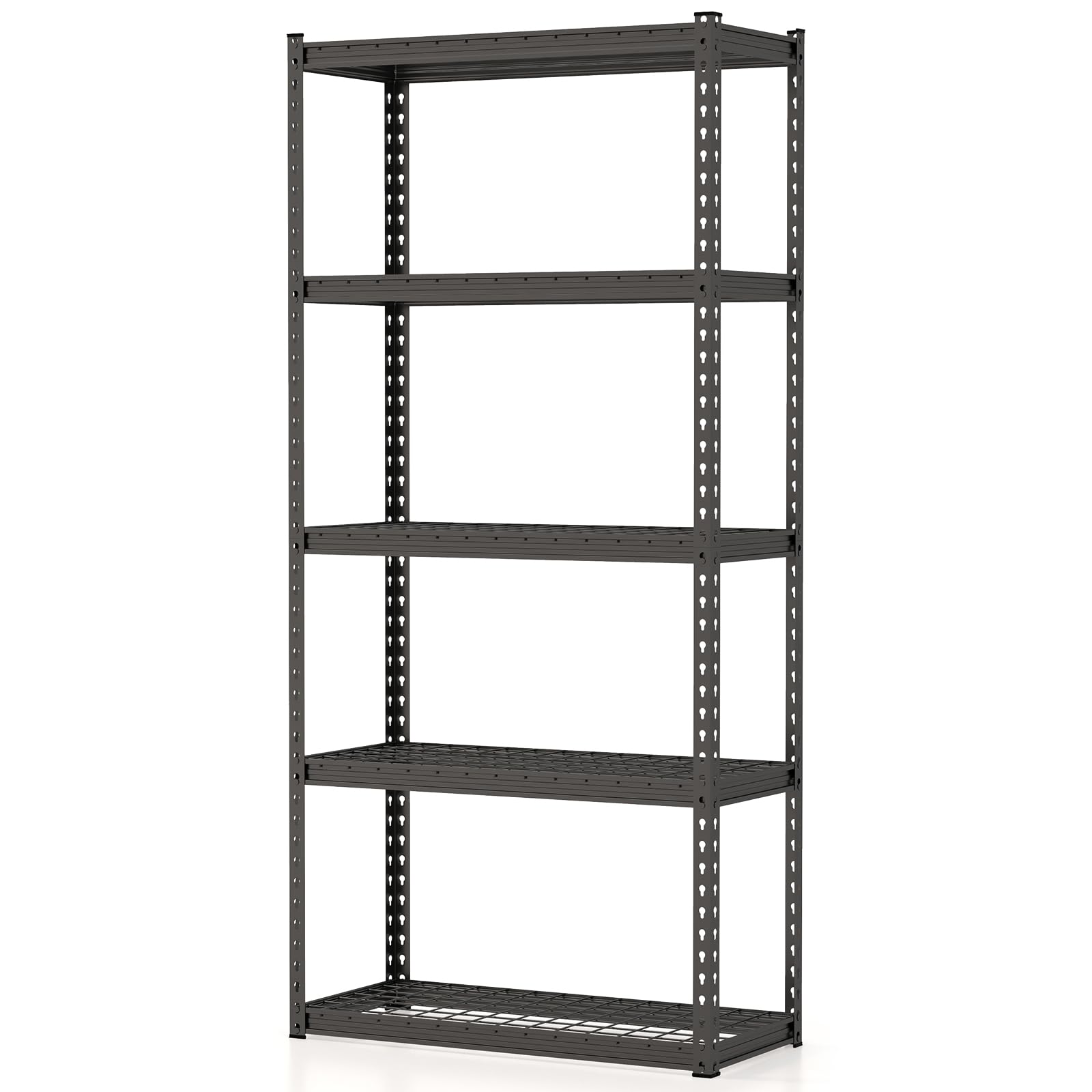 Tangkula Étagères de rangement de garage à 5 niveaux, étagère de rangement métallique robuste, 90 cm (L) x 39 cm (l) x 183 cm (H)